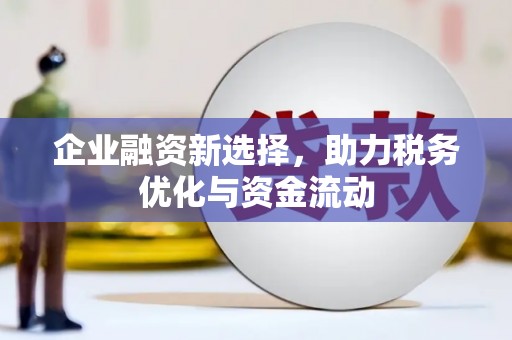 武清企业融资新选择，助力税务优化与资金流动