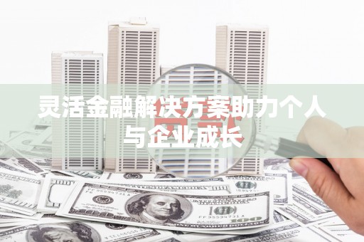 武清灵活金融解决方案助力个人与企业成长