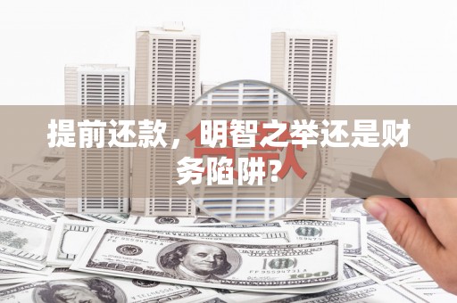 武清提前还款，明智之举还是财务陷阱？