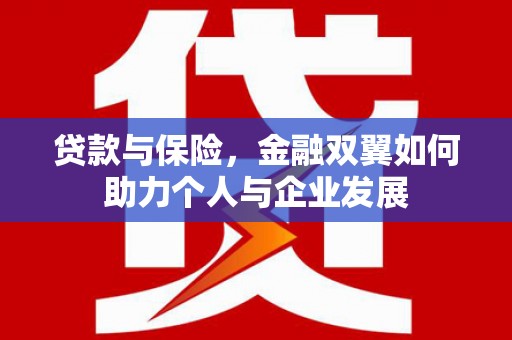 武清贷款与保险，金融双翼如何助力个人与企业发展