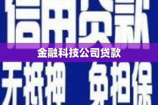 武清金融科技公司贷款