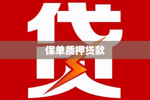武清保单质押贷款