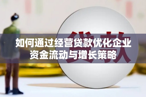 武清如何通过经营贷款优化企业资金流动与增长策略