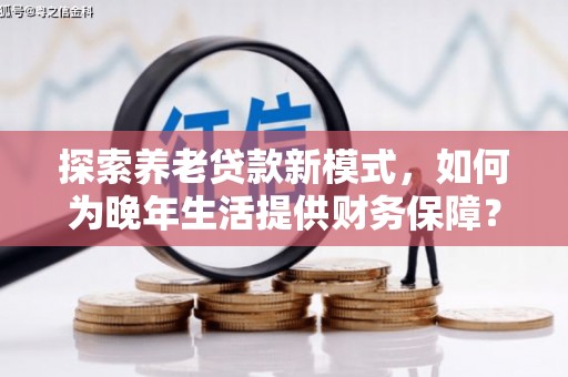 武清探索养老贷款新模式，如何为晚年生活提供财务保障？