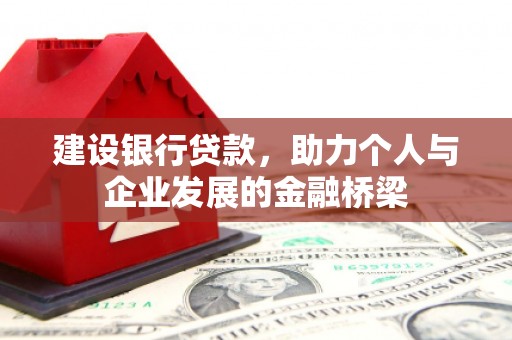 武清建设银行贷款，助力个人与企业发展的金融桥梁
