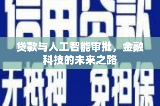 武清贷款与人工智能审批，金融科技的未来之路