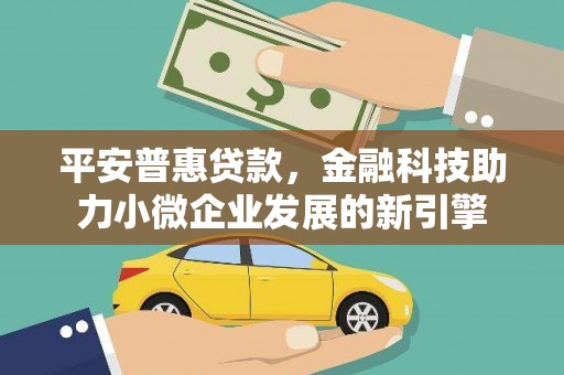 武清平安普惠贷款，金融科技助力小微企业发展的新引擎