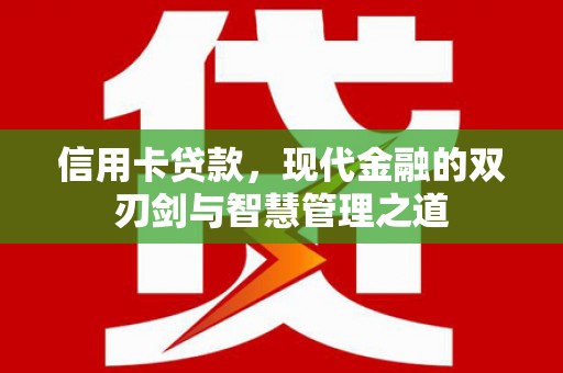 武清信用卡贷款，现代金融的双刃剑与智慧管理之道