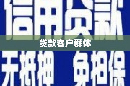 武清贷款客户群体