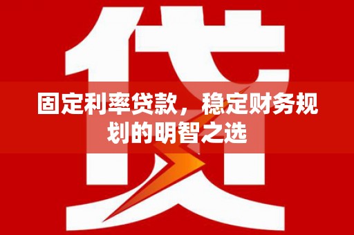 武清固定利率贷款，稳定财务规划的明智之选