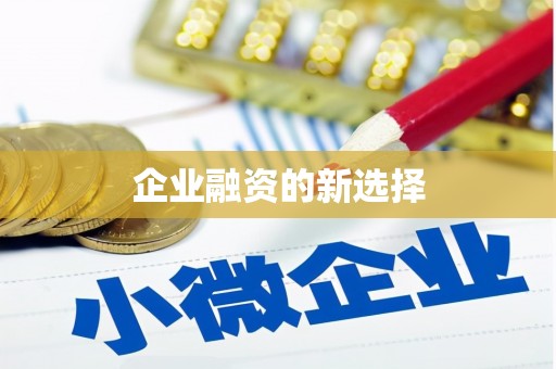 武清企业融资的新选择