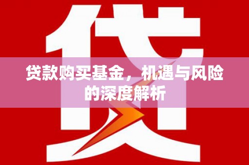 武清贷款购买基金，机遇与风险的深度解析