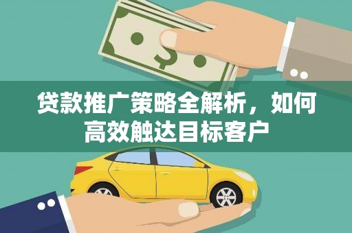 武清贷款推广策略全解析，如何高效触达目标客户