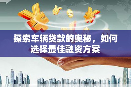 武清探索车辆贷款的奥秘，如何选择最佳融资方案