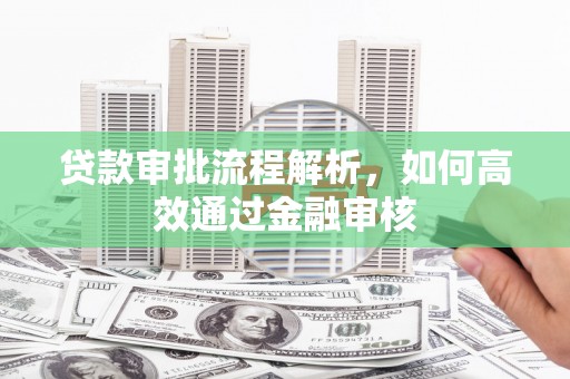 武清贷款审批流程解析，如何高效通过金融审核