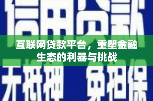 武清互联网贷款平台，重塑金融生态的利器与挑战