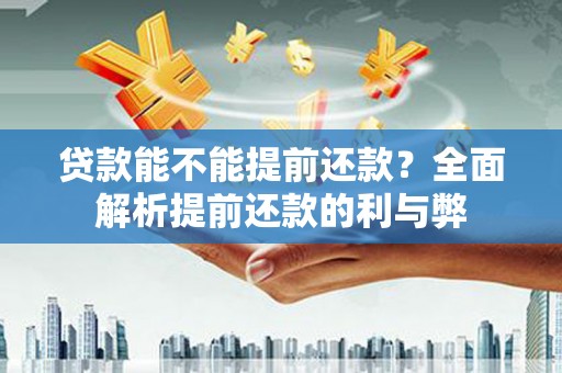 武清贷款能不能提前还款？全面解析提前还款的利与弊