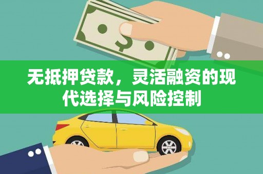 武清无抵押贷款，灵活融资的现代选择与风险控制