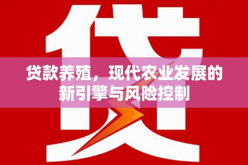 武清贷款养殖，现代农业发展的新引擎与风险控制