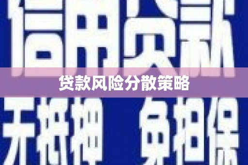 武清贷款风险分散策略