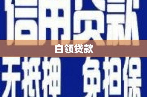 武清白领贷款