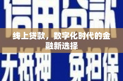 武清线上贷款，数字化时代的金融新选择