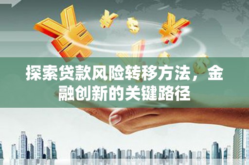 武清探索贷款风险转移方法，金融创新的关键路径