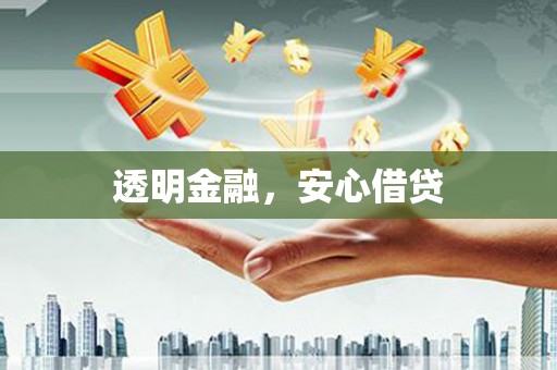 武清透明金融，安心借贷