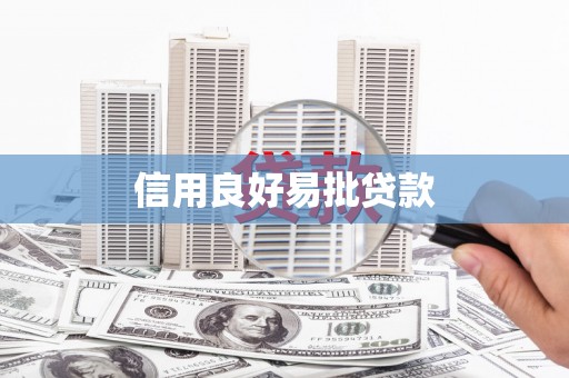 武清信用良好易批贷款