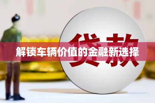 武清解锁车辆价值的金融新选择