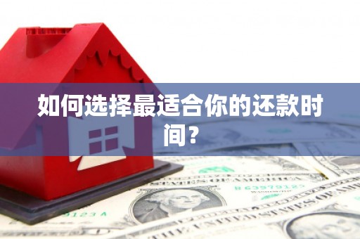 武清如何选择最适合你的还款时间？