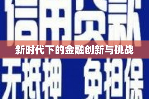 武清新时代下的金融创新与挑战